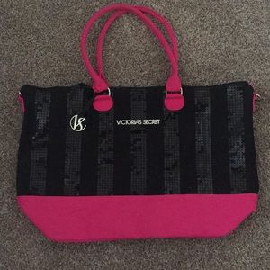 Pink tote bag